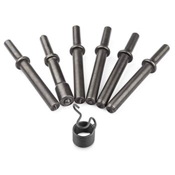 7 Pcs Air Hammer Rivet Bit Set, Dele 0.401 Shank Smoothing Pneumatic Air Rivet Hammer Tools Kit With Spring | The Storepaperoomates Retail Market - Fast Affordable Shopping