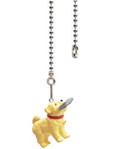 Aisicondan 12inches Lovely Cute Lovable Puppy Dog Pendant Ceiling Light Fan Pull Chain Extender with Ball Chain Connector(Akita)