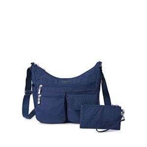 Baggallini Everywhere Bagg – Hobo Crossbody Bag for Women with RFID Wristlet – Water-resistant Travel Bag