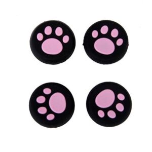 Vivi Audio® Thumb Stick Grips Cap Cover Joystick Thumbsticks Caps For PS4 XBOX ONE XBOX 360 PS3 PS2 Pink Cat Dog Paw 4pcs