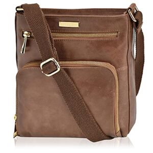 Crossbody Bags for Women – Real Leather Small Vintage Adjustable Shoulder Bag (Russet)