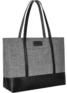 Laptop Tote Bag,Fits 15.6 Inch Laptop,Womens Lightweight Water Resistant Nylon Tote Bag Shoulder Bag Messenger Bag,Graduation Gifts,Grey