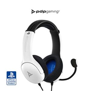 PDP AIRLITE Headset with Mic for PS5, PS4, PC – Frost White