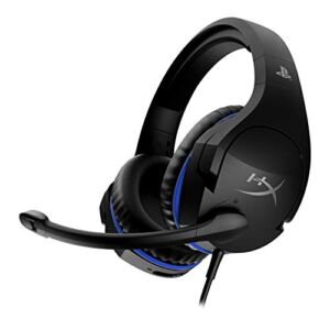 HyperX Cloud Stinger – Gaming Headset, Official Licensed for PS4 and PS5, Lightweight, Rotating Ear Cups, Memory Foam, Comfort, Durability, Steel Sliders, Swivel-to-Mute Noise-Cancellation Mic