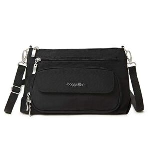 Baggallini womens Original RFID Everyday Crossbody Bag, Black, One Size US