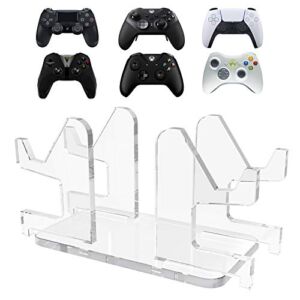 Linkidea Game Controller Stand Holder Compatible with PS5 / PS4 / PS3 / Xbox One, S, X, 360 / Xbox Elite / Switch, 4 to 1 Game Bracket Manual Splicing Controller Organizer with Base