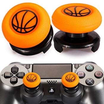 Playrealm FPS Thumbstick Extender & Printing Rubber Silicone Grip Cover 2 Sets for PS5 Dualsenese & PS4 Controller (Basketball) | The Storepaperoomates Retail Market - Fast Affordable Shopping