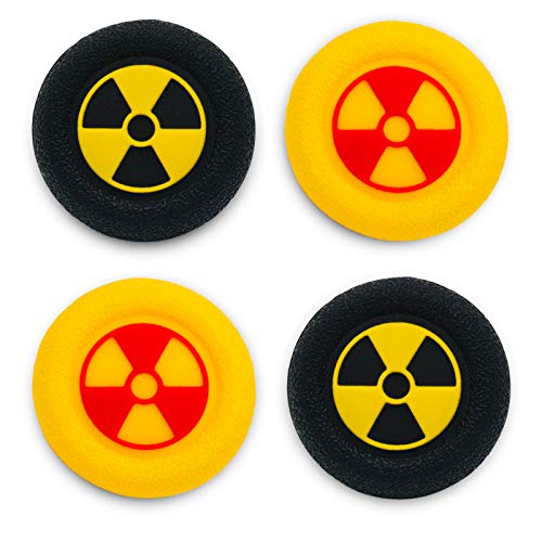 Playrealm Soft Rubber Silicone 3D Texture Thumb Grip Cover x 4 for PS5, PS4, Xbox Series X/S, Xbox One, Switch PRO Controller(Radiation Black Yellow Pack) | The Storepaperoomates Retail Market - Fast Affordable Shopping