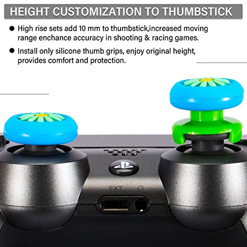 Playrealm FPS Thumbstick Extender & 3D Texture Rubber Silicone Grip Cover 2 Sets for PS5 Dualsenese & PS4 Controller(Daisy Blue) | The Storepaperoomates Retail Market - Fast Affordable Shopping