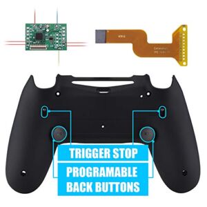 eXtremeRate Black Dawn 2.0 FlashShot Trigger Stop Remap Kit for PS4 CUH-ZCT2 Controller, Upgrade Board & Redesigned Back Shell & Back Buttons & Trigger Lock for ps4 Controller JDM 040/050/055