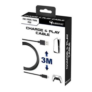 Subsonic – Accessory – 3 Meters USB C XXL Charging Cable for PS5 Controller – Playstation 5 (PS5)