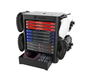 Snakebyte Games Tower 5 – Black -For PlayStation 5 Universal Storage Solution for Up to 10 Games/Blu-Ray’s and 4 Controllers Storage Stand for PS5 PS4