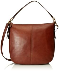Fossil Women’s Jolie Eco-Leather Hobo Purse Handbag, Brown (Model: ZB1434200)
