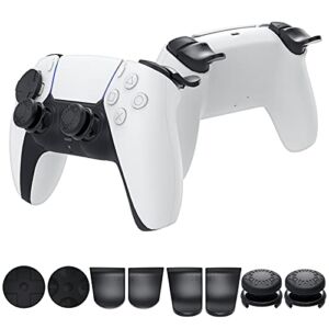 Accessories Kit Bundle for PS5 Compatible with DualSense Controller, MENEEA Thumb Grips Sticks Joystick + L2 R2 Trigger Extender+D-pad Button for Playstation 5 Controller, Anti-Slip Replacement Parts