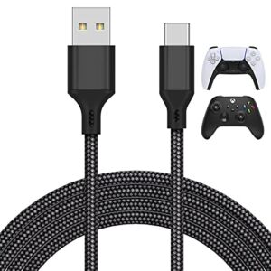 16.4FT Charger Charging Cable for PS5/for Xbox Series X/S Controller/for Switch Pro Controller, Replacement USB Charging Cord Nylon Braided Type-C Ports Accessories for Playstation 5/for Xbox Series X