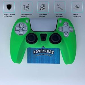 Green – Silicone Controller Skin Grip Anti-Slip Cover Protector Case – Compatible with PS5 DualSense Controller