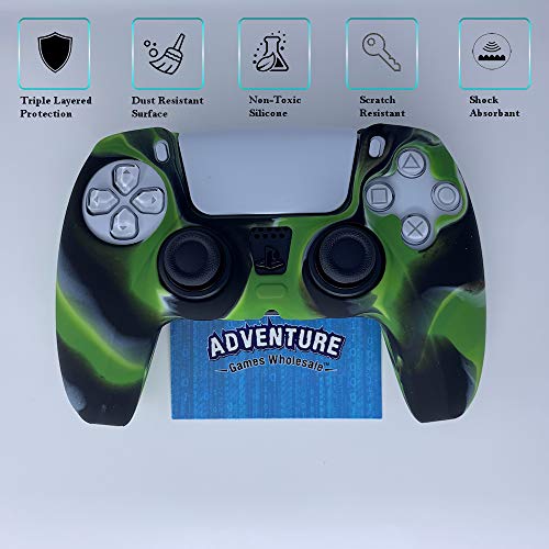 Olive Wave – Silicone Controller Skin Grip Anti-Slip Cover Protector Case – Compatible with PS5 DualSense Controller | The Storepaperoomates Retail Market - Fast Affordable Shopping