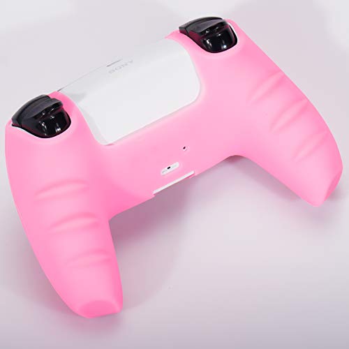 Playrealm Soft 3D Dots Silicone Skin Cover x 1 & Thumb Grips x 8 for PS5 Dualsenese Controller (Pink) | The Storepaperoomates Retail Market - Fast Affordable Shopping