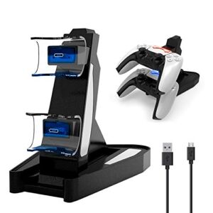 Mabsi Tech PS5 Dual Controller Charger, Charging Dock for PlayStation 5 / PS5 Fast Charging Station with LED Indicator – PS5 Accesories