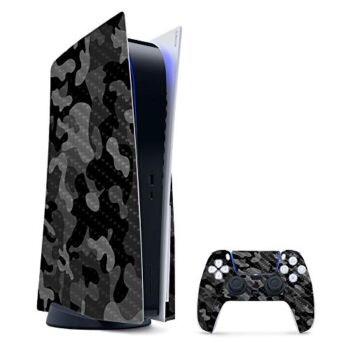 MightySkins Carbon Fiber Skin Compatible with PS5 / Playstation 5 Bundle – Black Camo | Protective, Durable Textured Carbon Fiber Finish | Easy to Apply, Remove, and Change Styles | Made in The USA | The Storepaperoomates Retail Market - Fast Affordable Shopping