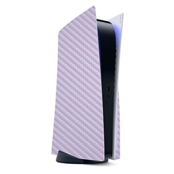 MightySkins Carbon Fiber Skin Compatible with PS5 / Playstation 5 – Solid Lilac | Protective, Durable Textured Carbon Fiber Finish | Easy to Apply, Remove, and Change Styles | Made in The USA | The Storepaperoomates Retail Market - Fast Affordable Shopping