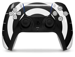 WraptorSkinz Skin Wrap compatible with the Sony PS5 DualSense Controller Bullseye Black and White (CONTROLLER NOT INCLUDED)