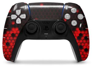 WraptorSkinz Skin Wrap compatible with the Sony PS5 DualSense Controller HEX Red (CONTROLLER NOT INCLUDED)