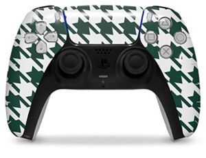 WraptorSkinz Skin Wrap compatible with the Sony PS5 DualSense Controller Houndstooth Hunter Green (CONTROLLER NOT INCLUDED)