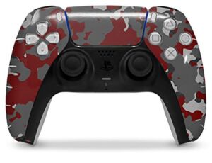 WraptorSkinz Skin Wrap compatible with the Sony PS5 DualSense Controller WraptorCamo Old School Camouflage Camo Red Dark (CONTROLLER NOT INCLUDED)