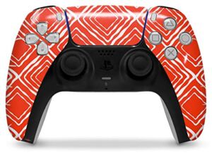 WraptorSkinz Skin Wrap compatible with the Sony PS5 DualSense Controller Wavey Red (CONTROLLER NOT INCLUDED)