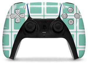 WraptorSkinz Skin Wrap compatible with the Sony PS5 DualSense Controller Squared Seafoam Green (CONTROLLER NOT INCLUDED)