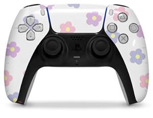 WraptorSkinz Skin Wrap compatible with the Sony PS5 DualSense Controller Pastel Flowers (CONTROLLER NOT INCLUDED)