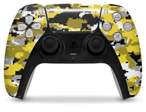 WraptorSkinz Skin Wrap compatible with the Sony PS5 DualSense Controller WraptorCamo Digital Camo Yellow (CONTROLLER NOT INCLUDED)