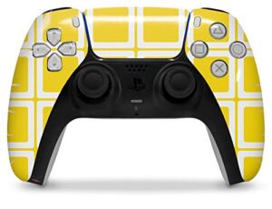 WraptorSkinz Skin Wrap compatible with the Sony PS5 DualSense Controller Squared Yellow (CONTROLLER NOT INCLUDED)