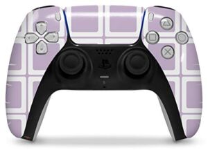 WraptorSkinz Skin Wrap compatible with the Sony PS5 DualSense Controller Squared Lavender (CONTROLLER NOT INCLUDED)