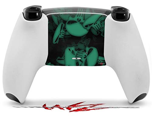 WraptorSkinz Skin Wrap compatible with the Sony PS5 DualSense Controller Skulls Confetti Seafoam Green (CONTROLLER NOT INCLUDED) | The Storepaperoomates Retail Market - Fast Affordable Shopping