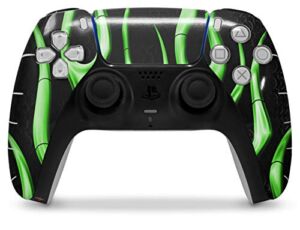WraptorSkinz Skin Wrap compatible with the Sony PS5 DualSense Controller Metal Flames Green (CONTROLLER NOT INCLUDED)