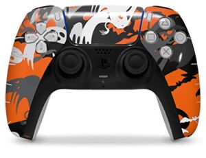 WraptorSkinz Skin Wrap compatible with the Sony PS5 DualSense Controller Halloween Ghosts (CONTROLLER NOT INCLUDED)