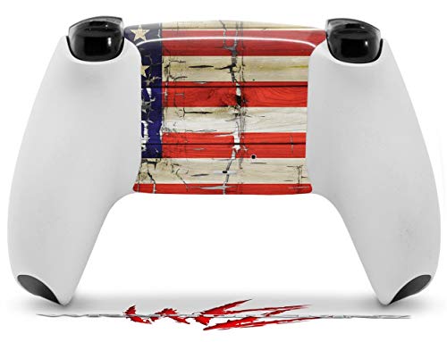 WraptorSkinz Skin Wrap compatible with the Sony PS5 DualSense Controller Painted Faded and Cracked USA American Flag (CONTROLLER NOT INCLUDED) | The Storepaperoomates Retail Market - Fast Affordable Shopping