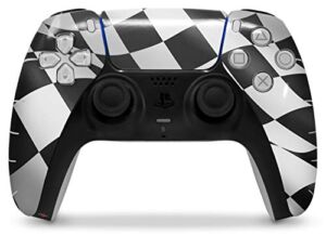 WraptorSkinz Skin Wrap compatible with the Sony PS5 DualSense Controller Checkered Racing Flag (CONTROLLER NOT INCLUDED)
