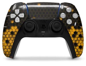 WraptorSkinz Skin Wrap compatible with the Sony PS5 DualSense Controller HEX Yellow (CONTROLLER NOT INCLUDED)