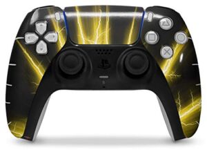 WraptorSkinz Skin Wrap compatible with the Sony PS5 DualSense Controller Lightning Yellow (CONTROLLER NOT INCLUDED)