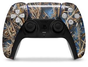 WraptorSkinz Skin Wrap compatible with the Sony PS5 DualSense Controller WraptorCamo Grassy Marsh Camo Neon Blue (CONTROLLER NOT INCLUDED)