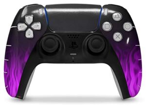 WraptorSkinz Skin Wrap compatible with the Sony PS5 DualSense Controller Fire Purple (CONTROLLER NOT INCLUDED)