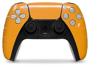 WraptorSkinz Skin Wrap compatible with the Sony PS5 DualSense Controller Solids Collection Orange (CONTROLLER NOT INCLUDED)