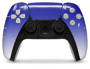 WraptorSkinz Skin Wrap compatible with the Sony PS5 DualSense Controller Smooth Fades White Blue (CONTROLLER NOT INCLUDED)