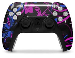 WraptorSkinz Skin Wrap compatible with the Sony PS5 DualSense Controller Twisted Garden Hot Pink and Blue (CONTROLLER NOT INCLUDED)