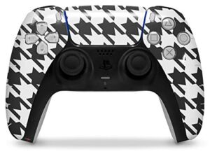 WraptorSkinz Skin Wrap compatible with the Sony PS5 DualSense Controller Houndstooth Dark Gray (CONTROLLER NOT INCLUDED)