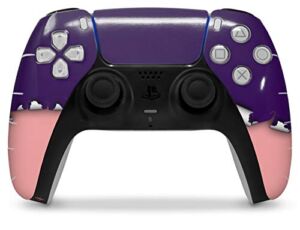 WraptorSkinz Skin Wrap compatible with the Sony PS5 DualSense Controller Ripped Colors Purple Pink (CONTROLLER NOT INCLUDED)