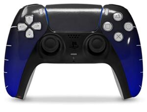 WraptorSkinz Skin Wrap compatible with the Sony PS5 DualSense Controller Smooth Fades Blue Black (CONTROLLER NOT INCLUDED)